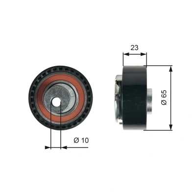 Bild av GATES T43228 Poulie tendeur, courroie crantée Tru Power
