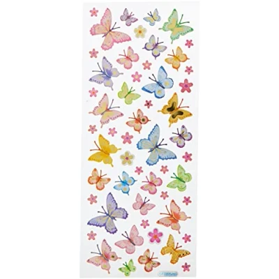Bild av Craft Planet klistermärken, blandade, fjärilar och blommor