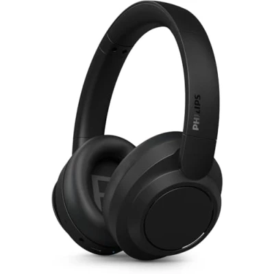 Bild av PHILIPS TAH6509BK/00 brusreducerande trådlösa Bluetooth hörlurar över örat överlägsen samtalskvalitet, röstassistent kompatibel med upp till 70 timmars speltid svart, 2024