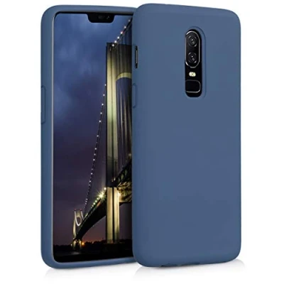 Bild av kwmobile Fodral kompatibelt med OnePlus 6 mjukt skydd TPU silikon telefonfodral marinblå