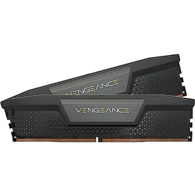 Bild av Corsair VENGEANCE DDR5 32GB (2x16GB) 6400MHz C32 Intel Optimerat Skrivbordsminne (Spänningsreglering Ombord, Anpassade XMP 3.0 Profiler, Solid Aluminiumvärmespridare) Svart
