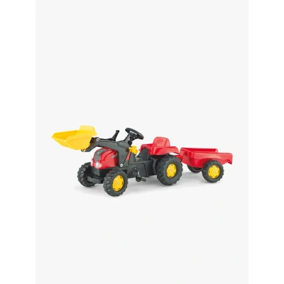 Bild av Rolly Toys Traktor med Grävskopa+Släp Kid Röd