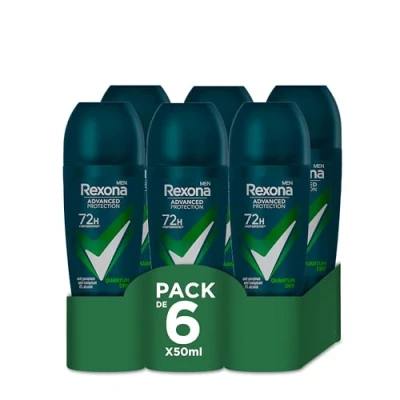 Bild av Rexona Advanced Protection Roll On deodorant för män, Quantum Dry 72h, 50 ml 6 pack