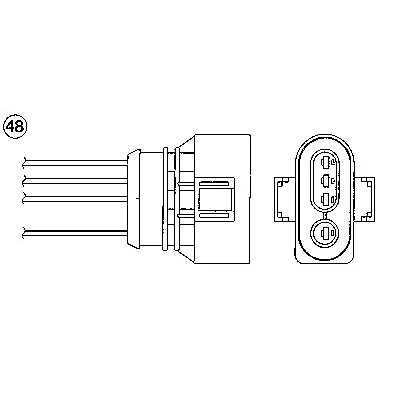 Bild av NGK 97150 Sonde lambda 4 VOLKSWAGEN: GOLF 3, Polo III 3/5 portes, Sharan I, AUDI: A6 C4 Avant, Berline, FORD: Galaxy Mk1 MPV