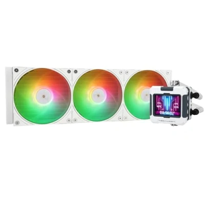 Bild av Thermalright Frozen Warframe 360 White ARGB CPU vattenkylare, AIO kylning, 320 x 240 IPS upplösning, LCD skärm, flytande kylare för AMD AM4/AM5,Intel 1150/1151/1200/1700/2011