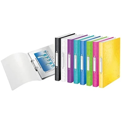 Bild av LEITZ 42570099 WOW PP 2 runda ringar 25 mm DIN A4, diverse färger, 1 st