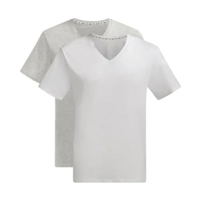 Bild av Dim T shirt (set med 2) herr, vit/pärlgrå, S