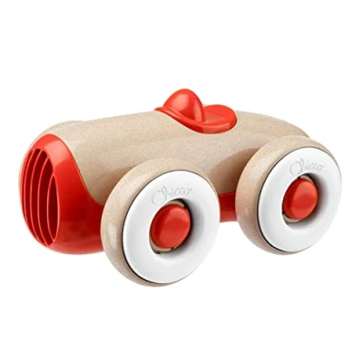 Bild av Chicco Car Eco+, barnbil, med fria hjul, färgfri, i återvunnen plast och bioplast, vintage design, för öga hand koordination, tillverkad Italien, barnspel 1 3 år