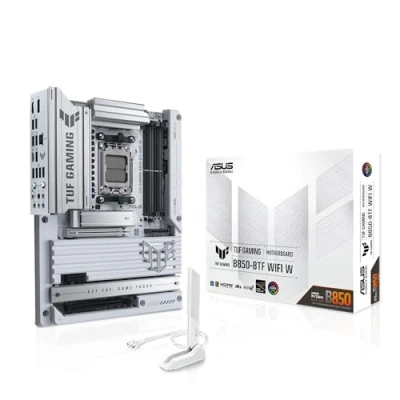 Bild av ASUS TUF GAMING B850 BTF WIFI WHITE Moderkort AMD AM5 socket DDR5 RAM ATX (BTF Standard)