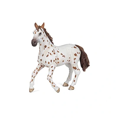 Bild av Papo Handmålad Figur Hästar, föl och ponnyer Brown Appaloosa Mare Figure 51509 Samlarobjekt för barn Lämplig pojkar flickor från 3 år, flerfärgad, storlek