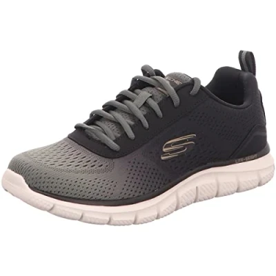 Bild av Skechers Herr Track Ripkent träningsskor, Olivtextil svart trim, 41.5 EU