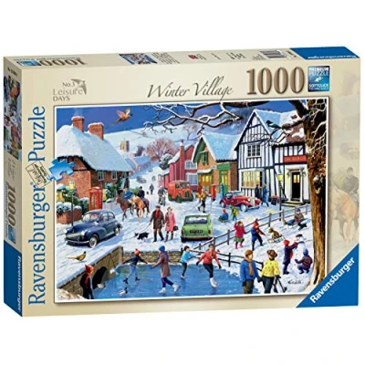Bild av Ravensburger 13988 fritidsdagar Leisure Days No.3 The Winter Village pussel 1000 bitar för vuxna och barn från 12 år, flerfärgad, 69,9 x 49,7 0,2 cm
