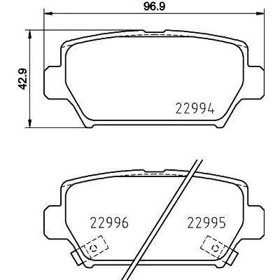 Bild av HELLA 8DB 355 039 401 Jeu de plaquettes frein avec indicateur d&#039;usure MITSUBISHI: Eclipse Cross