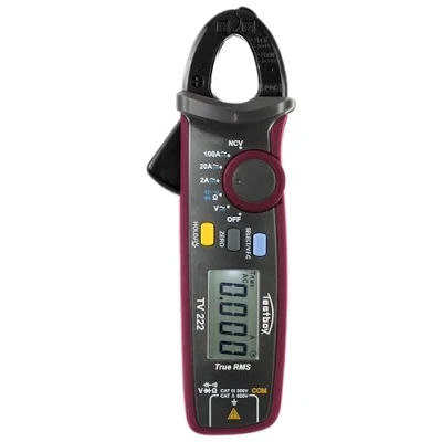 Bild av Testboy TV 222 Digital mini clamp amperemeter (strömklämma, multimeter och beröringsfri spänningsprovare, inklusive kontinuitetstest, diodtest, datahållning automatisk avstängningsfunktion)