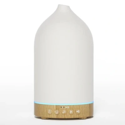 Bild av SALKING Keramiska eteriska oljor luftfuktare, 200 ml aromaterapi diffusor med 20 vitt brus ljud, ultraljudsluftfuktare timers, hem, kontor, SPA, baby