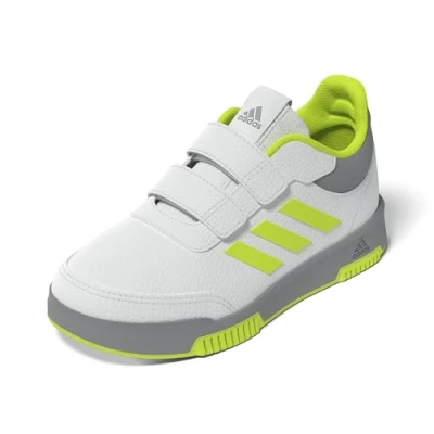 Bild av adidas Unisex Barn Tensaur Hook and Loop Shoes, Cloud White/Lucid Lemon/Grey Three, 32 EU