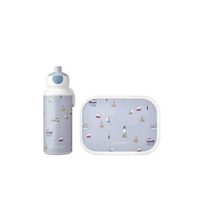 Bild av Mepal Campus Lunchset för barn med glas och matlåda skolan Diskmaskin BPA fri 300 ml + 750 Sailors Bay,