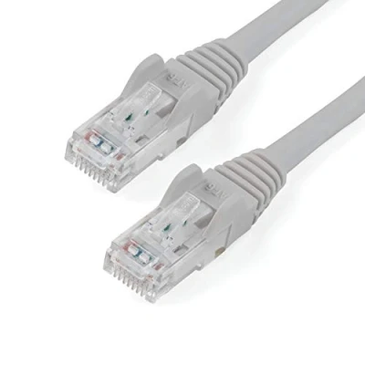Bild av StarTech.com 50 cm Cat6 gigabit patchkabel med patchkabel, RJ45 UTP nätverkskabel skyddshölje, kabel, grå