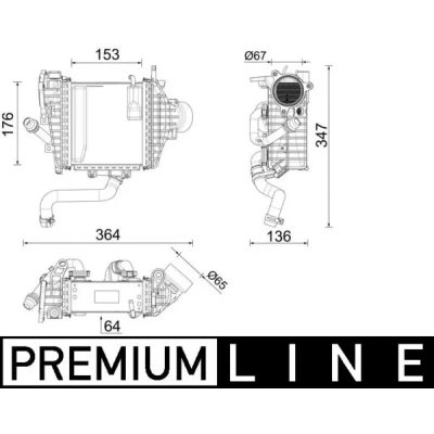 Bild av MAHLE ORIGINAL CI 641 000P Intercooler