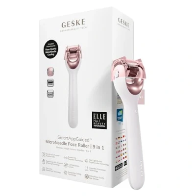 Bild av Geske Microneedle FACE Roller 9 IN 1 Smartappguided Ansiktsvård tillbehör, Storlek: One Size, Starlight