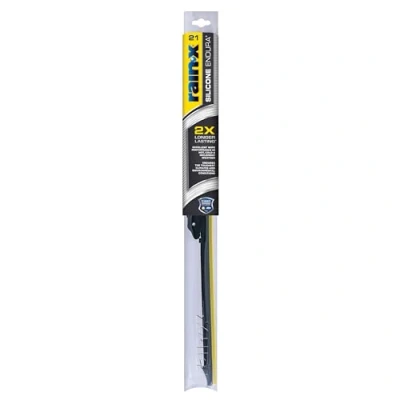Bild av Rain X 830121 silikon Endura torkarblad, 53,3 cm vindrutetorkare (1 styck), bil ersättnings vindrutetorkarblad med två hållbara, hållbara silikongummiskrapa