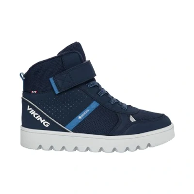 Bild av Viking Fleek WARM GTX Unisex Vinterstövlar för barn, Storlek: 34, Navy/demin Skinnimitation/textil