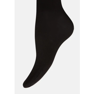 Bild av Wolford Matt Ogenomskinlig 80 Strumpbyxor i Svart med Mjukt Bekvämt Midjeband och Bomullstuss Finish Medium