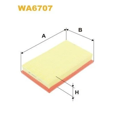 Bild av WIX FILTERS WA6707 Filtre à air 46 157 245 Cartouche filtrante SEAT: Córdoba II Berline, OPEL: Agila A, SUZUKI: Wagon R+ 3/5 portes