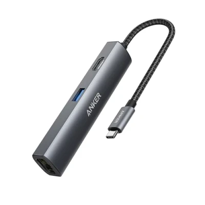 Bild av Anker PowerExpand+ A83380A1 USB C Ethernet Hub, Grå