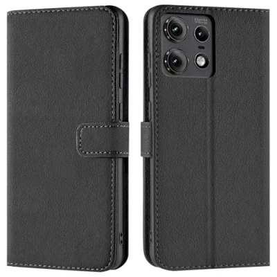 Bild av Verco mobiltelefonfodral för Motorola Edge 50 Pro fodral, bokväska, flipfodral fodral [kortplatta/stativfunktion], svart