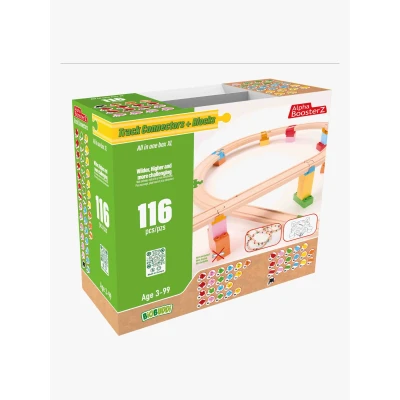 Bild av Alpha Boosterz All In One Block Box XL Tågbaneset 116 Delar