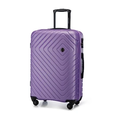 Bild av WITTCHEN Cube Line Handbagage Medium resväska ABS Teleskophandtag Kombinationslås 4 hjul Storlek M Violett