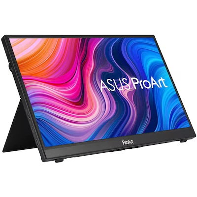 Bild av ASUS ProArt PA148CTV 14 tums bärbar USB pekskärm Full HD 1920 x 1080, Calman, 100% sRGB, typ C USB, mikroHDMI, bilotation, kickställ, stativbas IPS, 16:9, antireflekterande