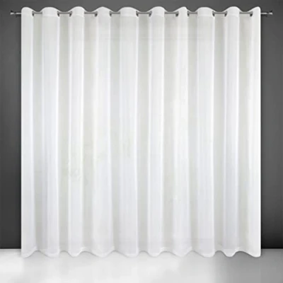 Bild av Gardin voile slät transparent öljetter 1 st. Genomskinlig hög kvalitet sovrum vardagsrum elegant ädel