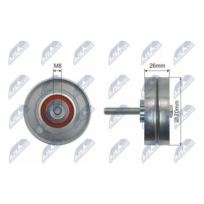 Bild av Styrrulle, drivrem/kilrem, mazda 3, 6 hatchback, kombi, sedan, cx 7, L32715940A, L327 15 940A, LFH115940, LFH1 940, LFH115940A, L