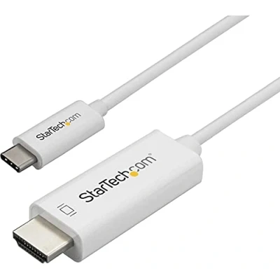 Bild av StarTech.com 1 m USB C till HDMI kabel bildskärmskabel 4K vid 60 Hz typ vit
