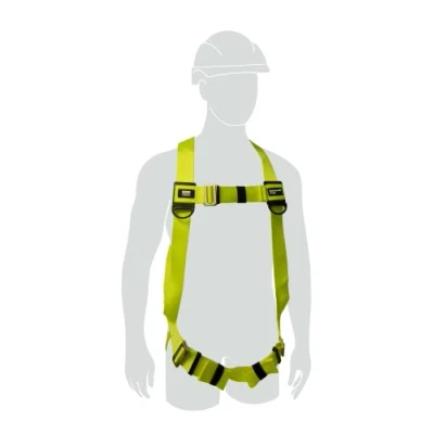 Bild av Honeywell Miller H100 säkerhetsbälte, 1 punktsbälte, universell storlek, lätt (0,8 kg), matchande bröst och benspännen, stål D ring, last upp till 140 kg, gul, 1036293
