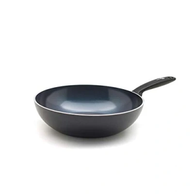 Bild av GreenPan Torino 28 cm/3,6 l non stick wok, 100% hälsosam keramik, metallredskap/induktion/diskmaskin/ugnssäker, svart