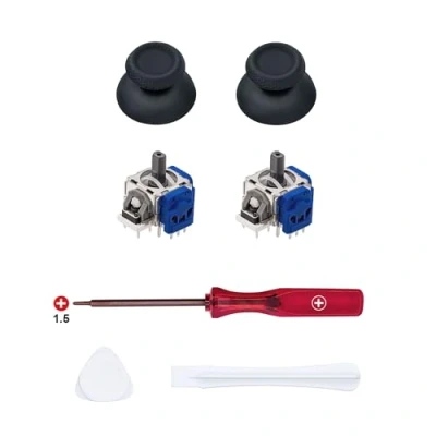 Bild av Hall analog 3D joystick reparationssats för PS5 DualSense kontroll, Mcbazel 7 i 1 halleffekt ersättningskit verktyg kontroll