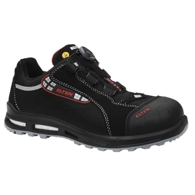 Bild av ELTEN Säkerhetsskor SENEX XXT Pro BOA ESD S3, kvinnor och män, textil, plastmössa (lättare än stålhätta), lätta, sportiga, svart/röda, storlek: 41