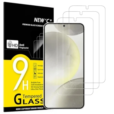 Bild av NEW&#039;C 3 Pack, skärmskydd i glas för Samsung Galaxy S25 Plus/ S25+, bubbelfri, 9H hårdhet,ultratransparent, ultrabeständigt härdat