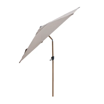 Bild av Cane line Sunshade Parasol w/Tilt system Parasoll Aluminium w/Taupe Fabric, Wood Look H248 x D300 cm
