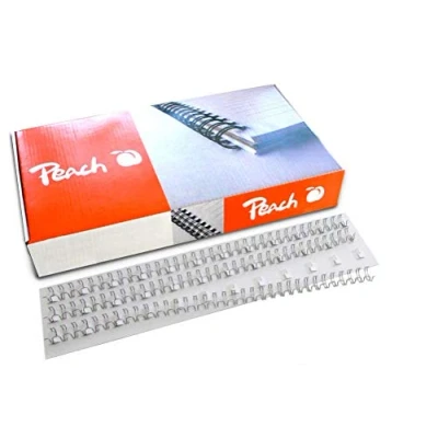 Bild av Peach PW064 01 trådbindare A4, 6 mm, 45 ark, 100 stycken, silver