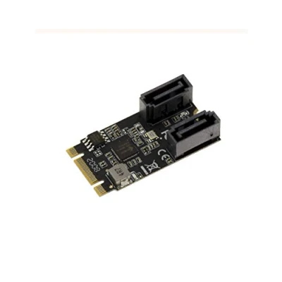 Bild av KALEA INFORMATIQUE M.2 (M2 NGFF) typ PCIe M eller B+M Key 2 port SATA 3.0 6 Gbps med JMB582 chipset