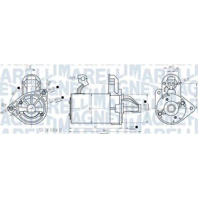 Bild av MAGNETI MARELLI 063721422010 Startmotor 12V 0,8kW 8 CHEVROLET: Spark