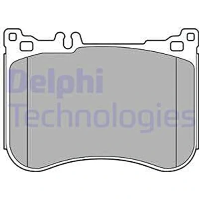 Bild av DELPHI LP2445 Jeu de plaquettes frein préparé pour indicateur d&#039;usure avec tôle anti bruit sans accessoires MERCEDES BENZ: Classe E Berline