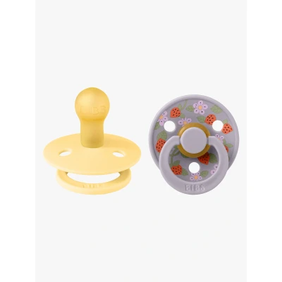 Bild av BIBS x Liberty Colour Strawberries Napp 2 Pack Latex Stl 1, Pale Butter Mix