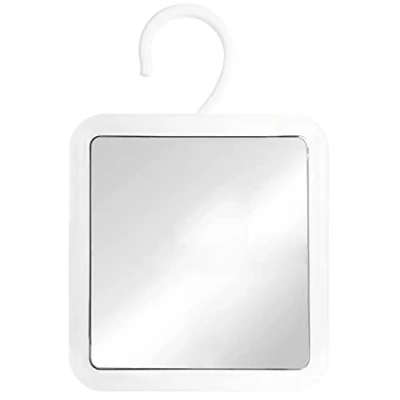 Bild av MIRRORVANA Hängande dimfri duschspegel för rakning, anti dimma okrossbar yta och 360 justerbar svängbar krok 16 x cm (6,3 6,3 tum)