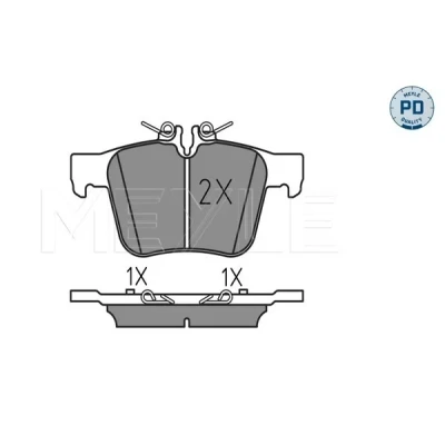 Bild av MEYLE 025 253 5416/PD Jeu de plaquettes frein PD Quality Essieu arrière préparé pour indicateur d&#039;usure avec tôle anti bruit