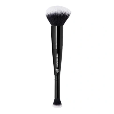 Bild av e.l.f. Kosmetika Complexion Duo borste, 2 i 1 veganskt sminkverktyg, passar felfritt concealer och foundation